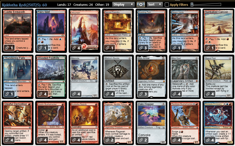 MTG カルドーサレッドデッキ MtG モダン カルドーサレッド アップデートメモ SPM編 +新カード