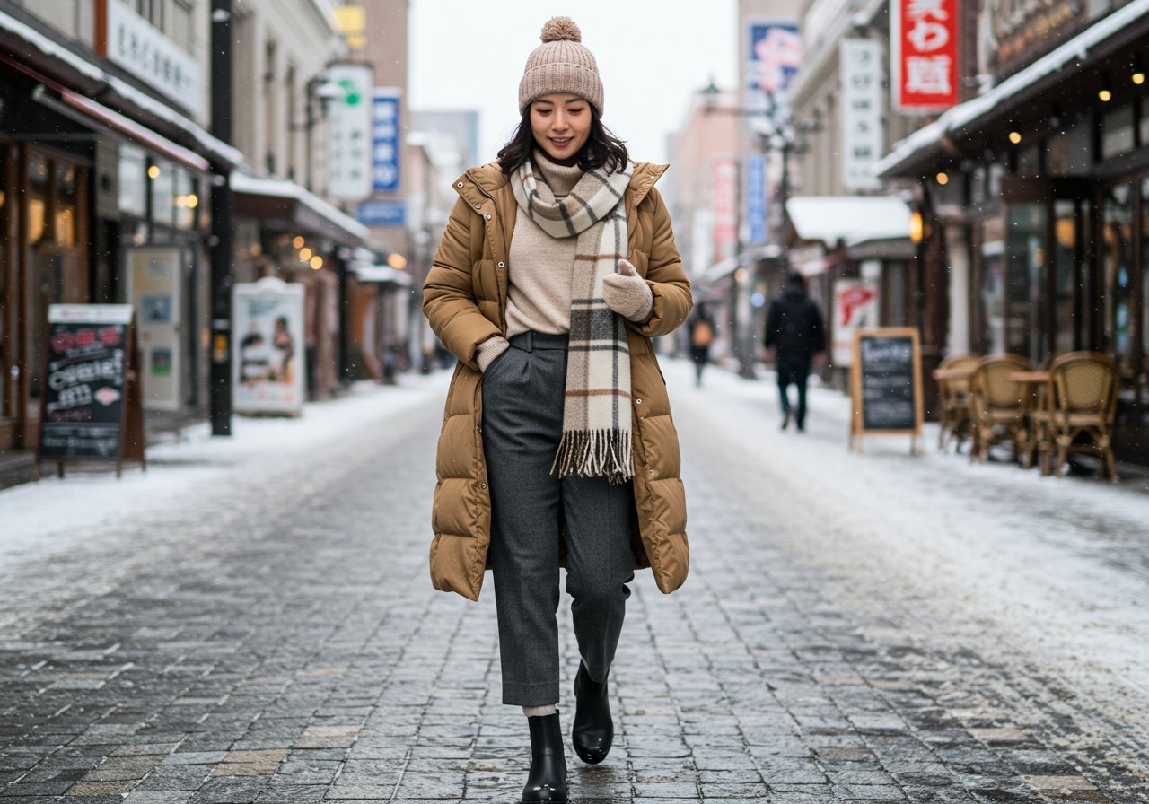 12月の北海道旅行コーデ｜一人旅でも写真映えする服装と持ち物リスト