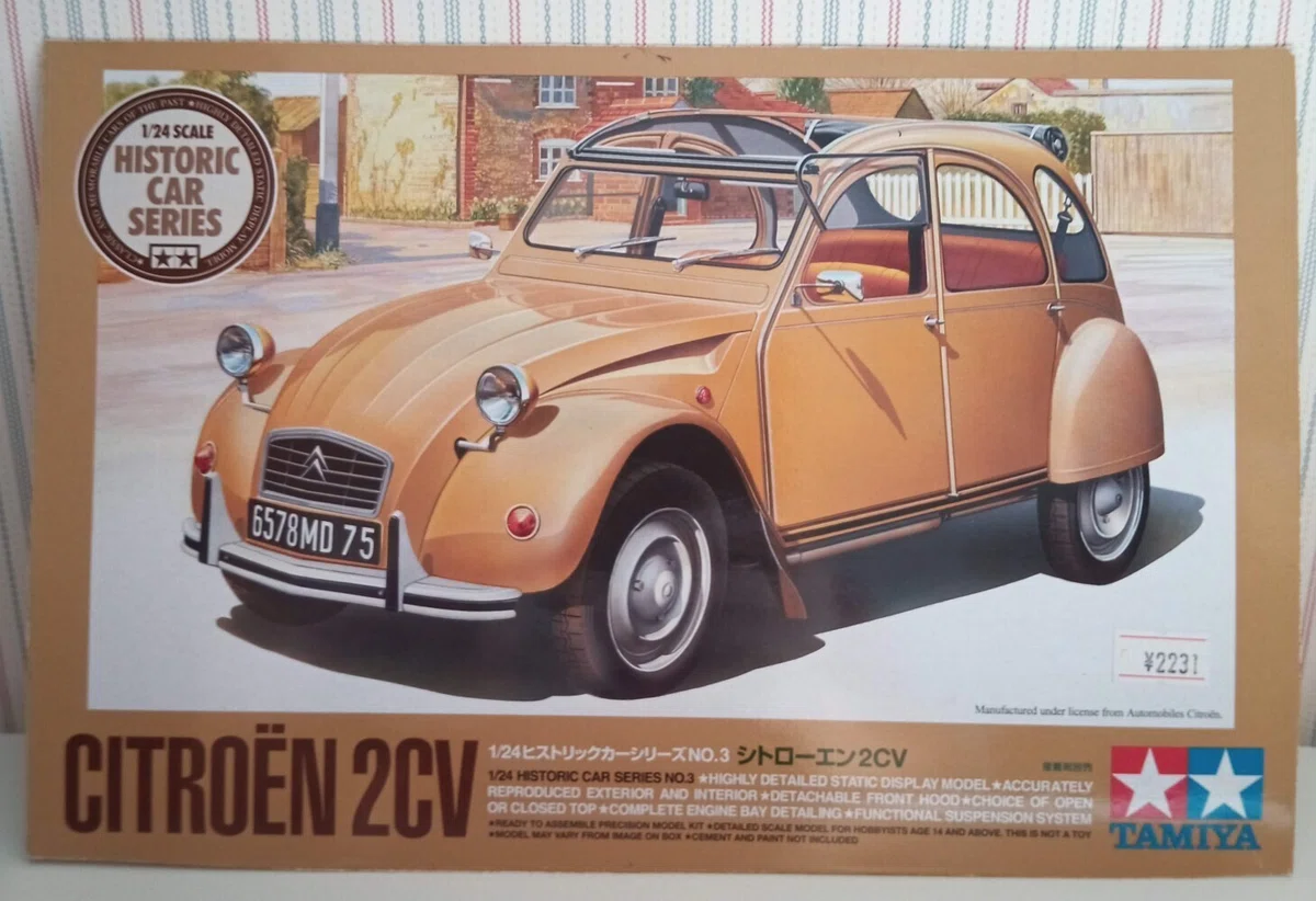 プラモデル完成｜タミヤ｜1/24｜シトロエン2CV｜パキラ