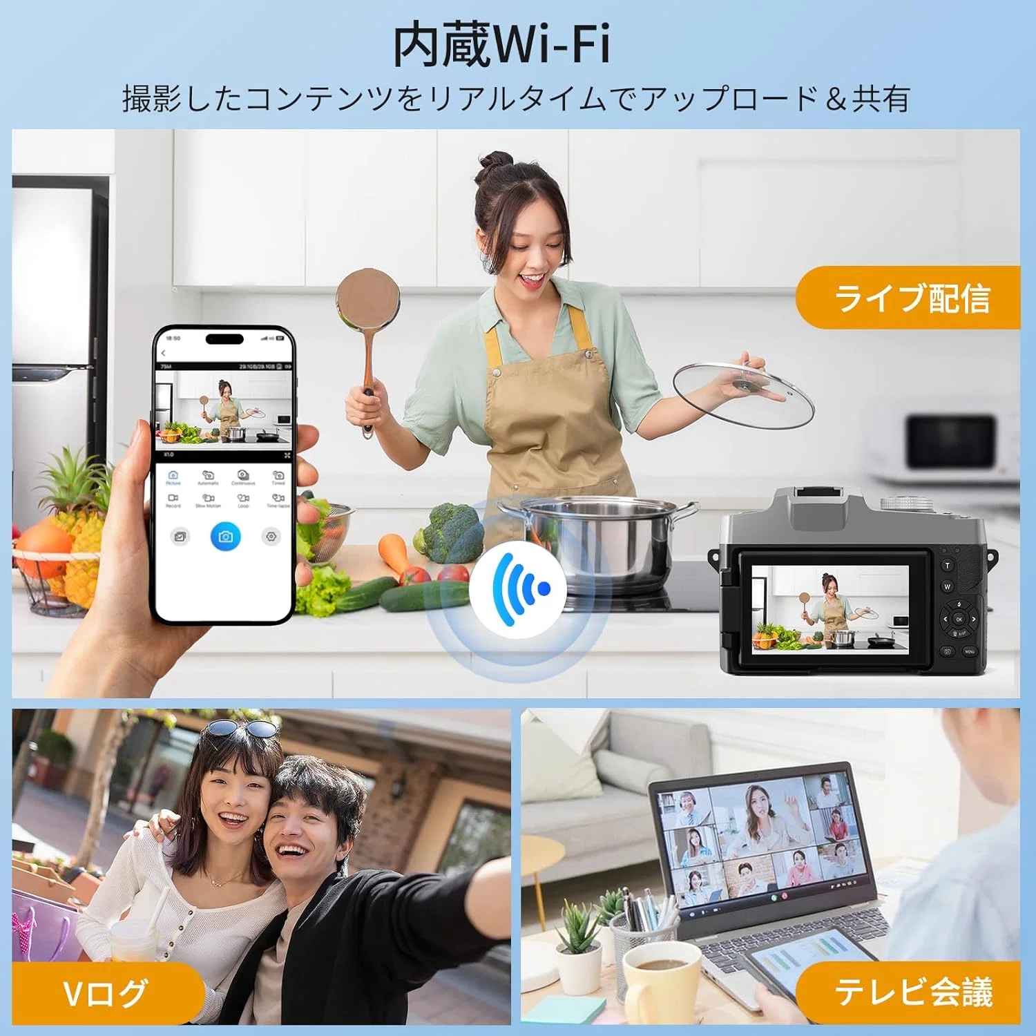 6K録画 8400万画素Wi-Fiコンパクトカメラ｜GetGadgetGot