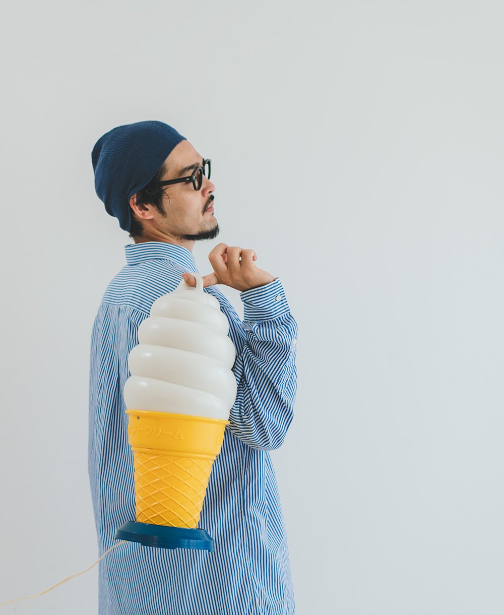 メンズ着用画像】オーガニックコットンのよく伸びる薄手ビーニー