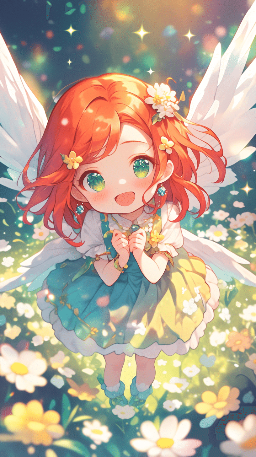 ちびキャラ×妖精の水彩イラスト｜Midjourneyパーソナライズ比較