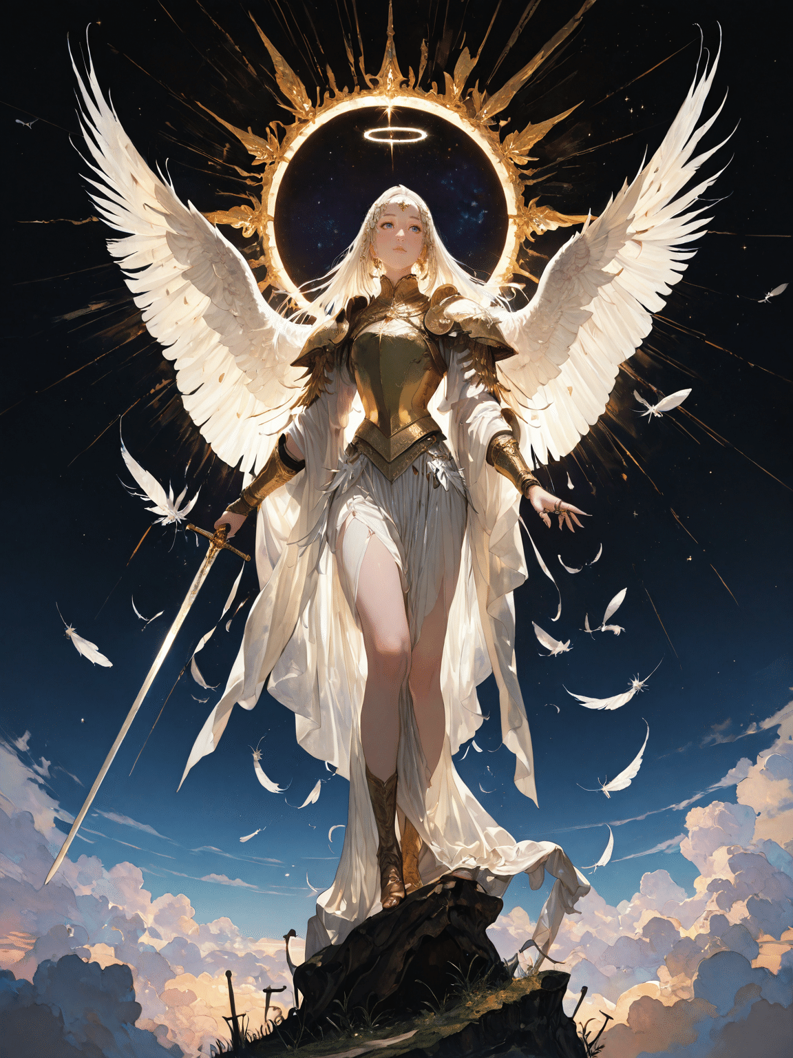 天使イラスト②アークエンジェル｜およよ