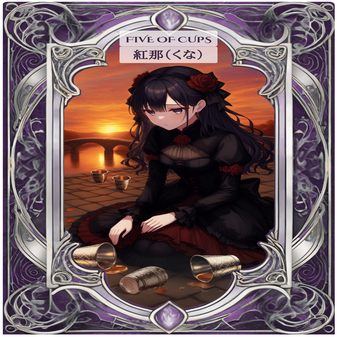 💜 カップの5 / Five of Cups 💜 /タロットカード｜Miaru