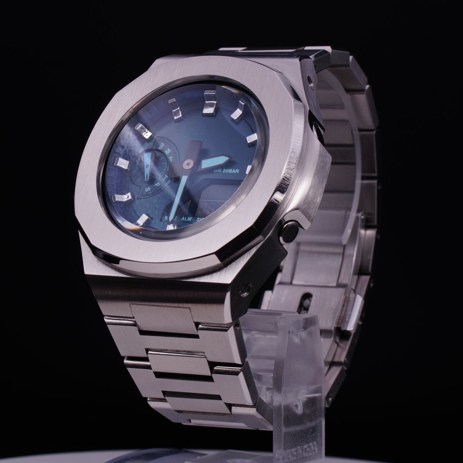 G-Shock GA-2100”カシオーク”をノーチラス風に！サファイア