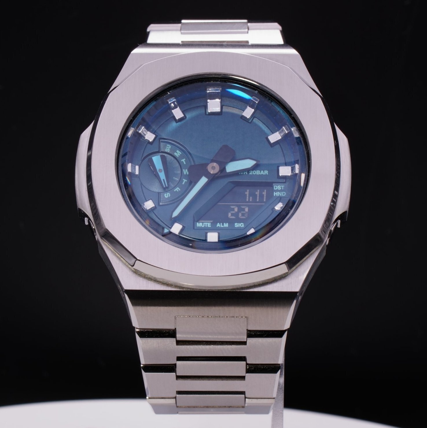 G-Shock GA-2100”カシオーク”をノーチラス風に！サファイアブルー