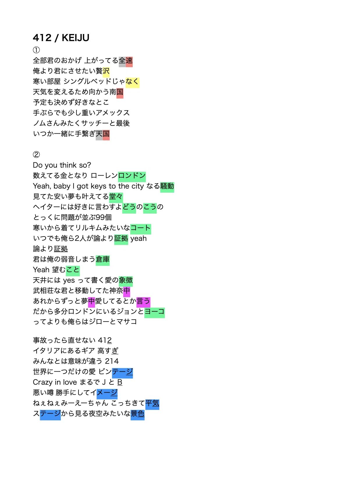 解体韻書～ Vol.28 KEIJU「412」｜解体韻書-Rhyme is Beautiful-