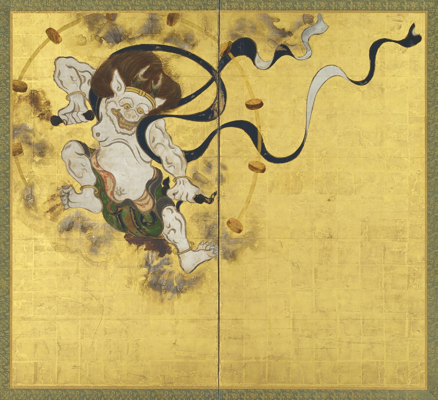 日本画 風神雷神図　浮世絵　色紙　金箔使用 風神雷神図屏風」は、なぜ金屏風なのか｜MasaKudamatsu