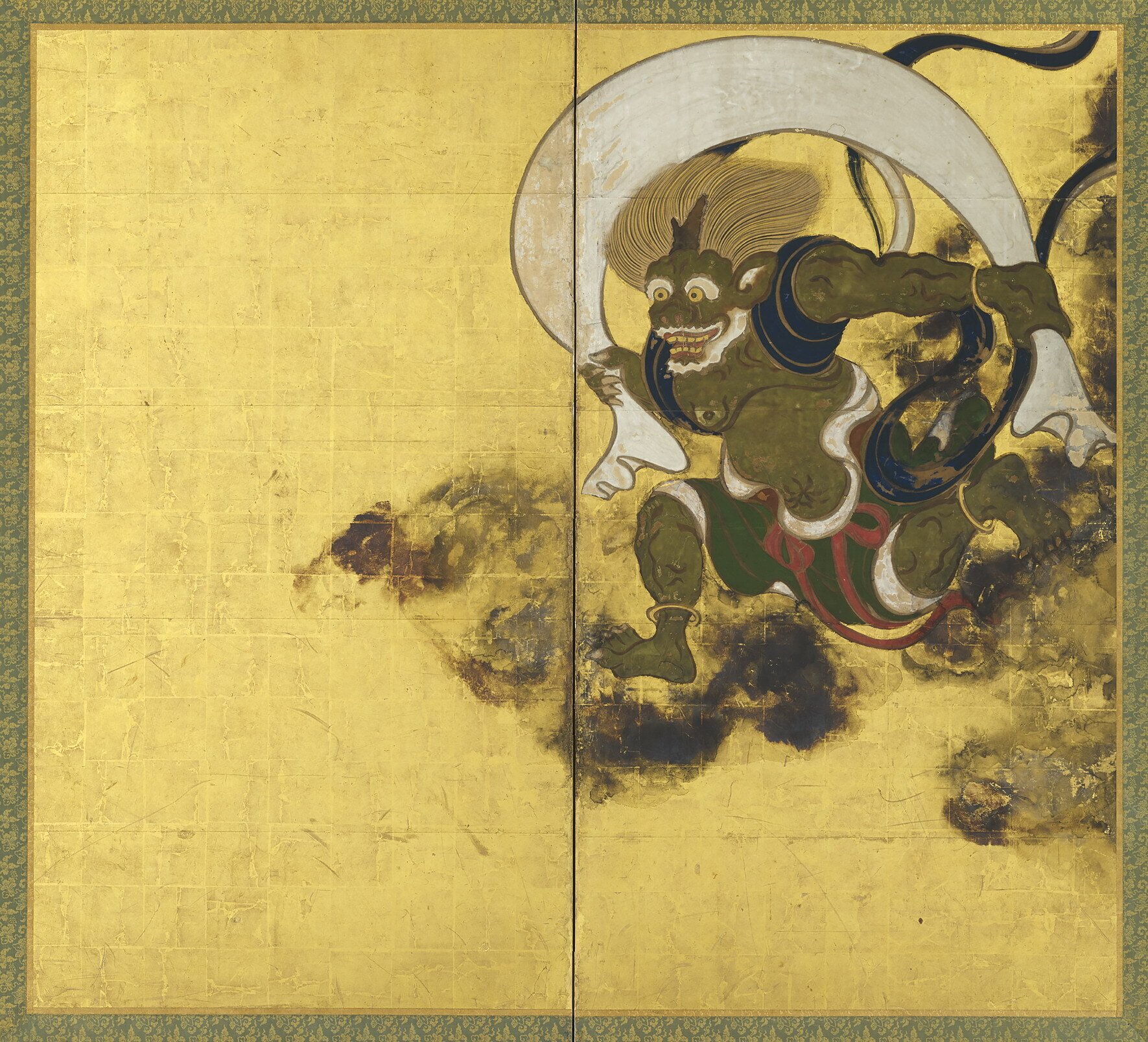 日本画 風神雷神図　浮世絵　色紙　金箔使用 風神雷神図屏風」は、なぜ金屏風なのか｜MasaKudamatsu