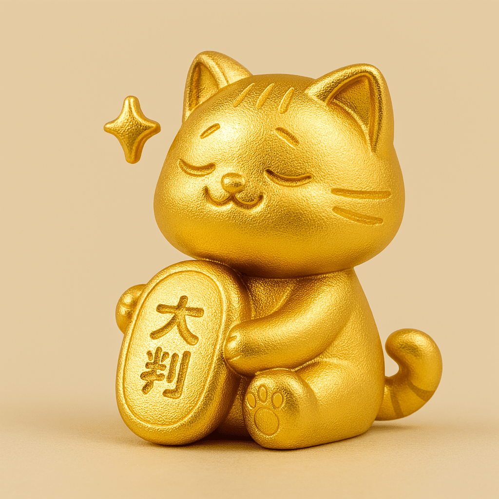 猫にも小判？」。JUNGOLDの新作は、愛くるしい猫の純金モチーフ