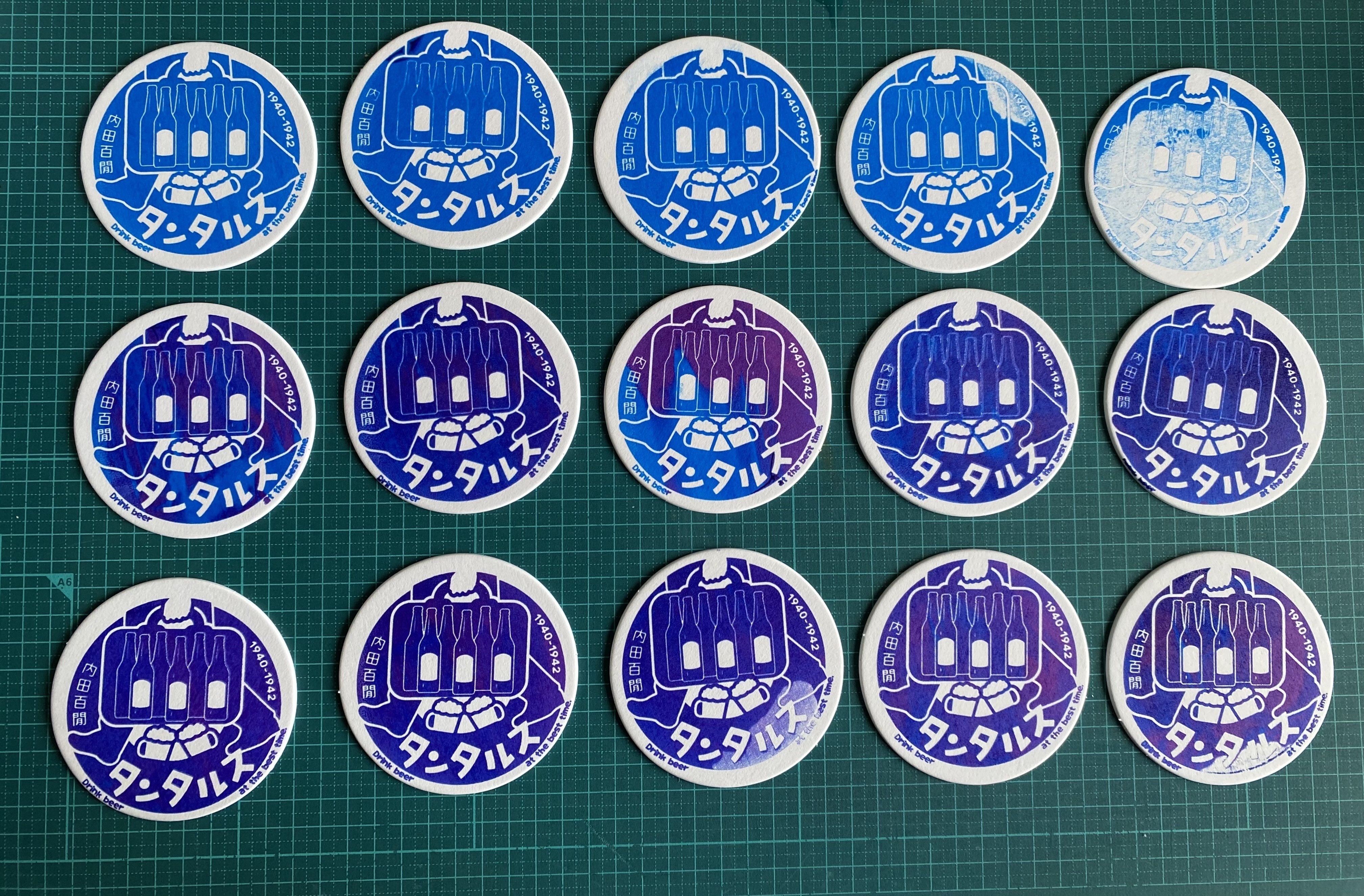 シルクスクリーンで好きな作品のコースターを作る｜つみもと