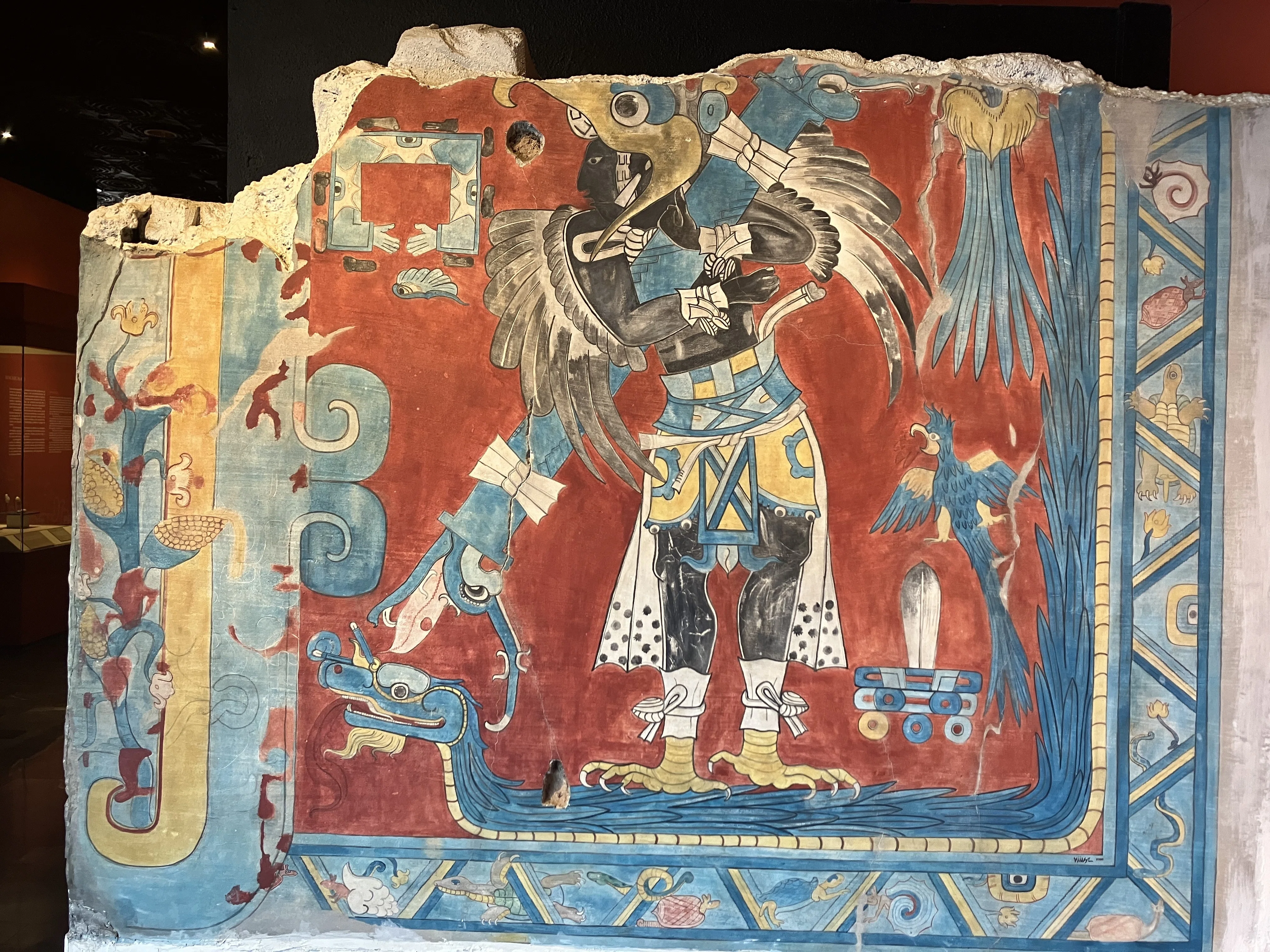 大型50cm マヤ文明風 壁掛けレリーフ メキシコ民芸 民族アート カカシュトラへ極彩色の壁画を見に行く｜Zen＠4年めのメキシコ生活🇲🇽