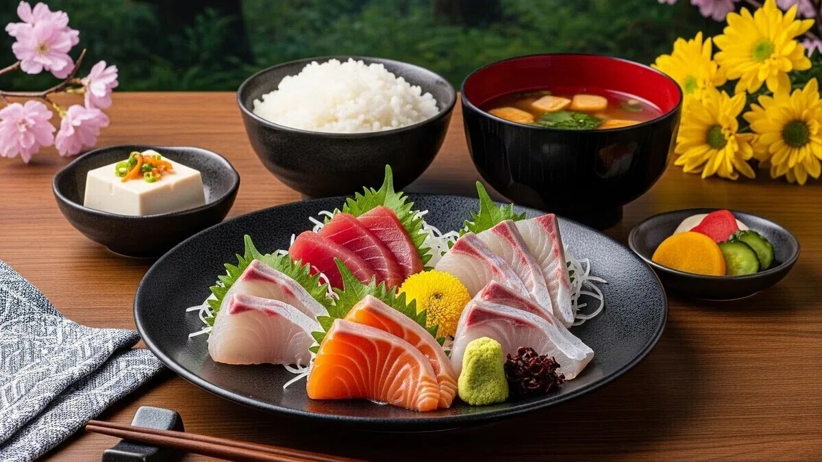 お刺身定食 写真素材02