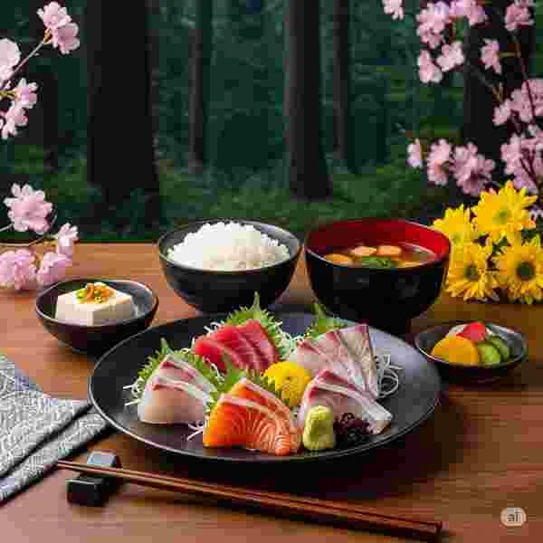 お刺身定食 写真素材（サンプル）01