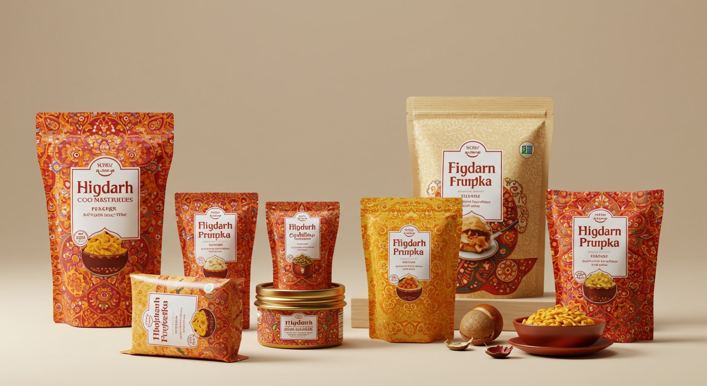 インドの現代的なD2C食品パッケージング