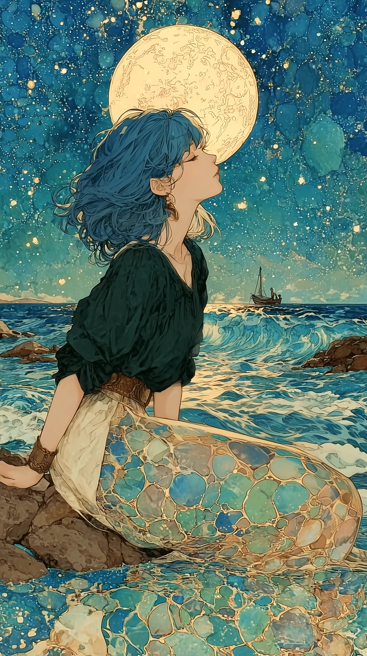 動画未使用人魚イラスト10選｜ビロードの幻「恋多き人魚」人物メイン