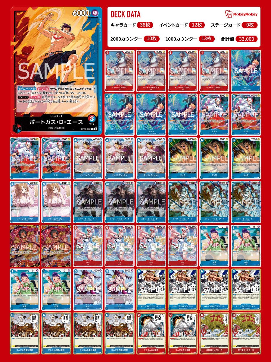 ワンピースカード　赤青エース　ドン！！カード付 ワンピースカードフェスタ2025 準優勝】赤青エースの基礎・基本