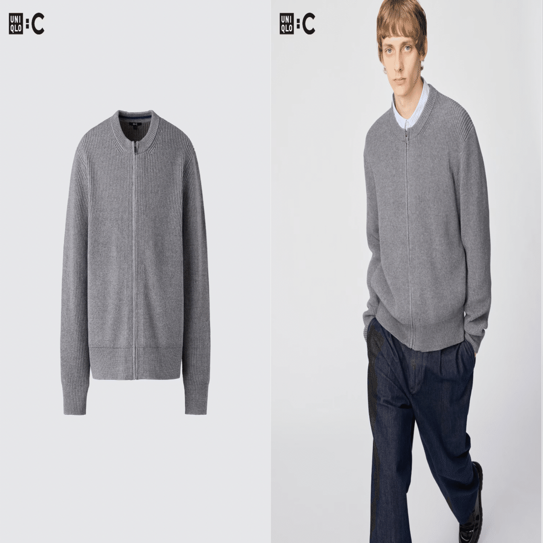 絶対買い】ユニクロCのクルーネックフルジップカーディガン良すぎて