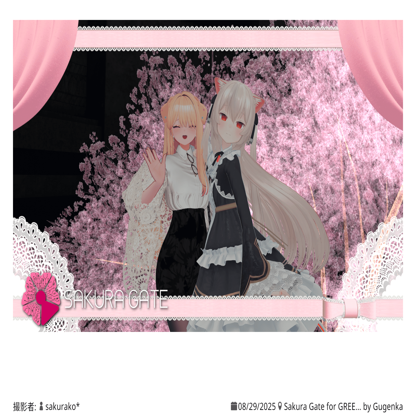 SAKURA GATE のらきゃっとﾁｬﾝチェキ交流会に行ったよ【VRCHAT】｜犬星えるお