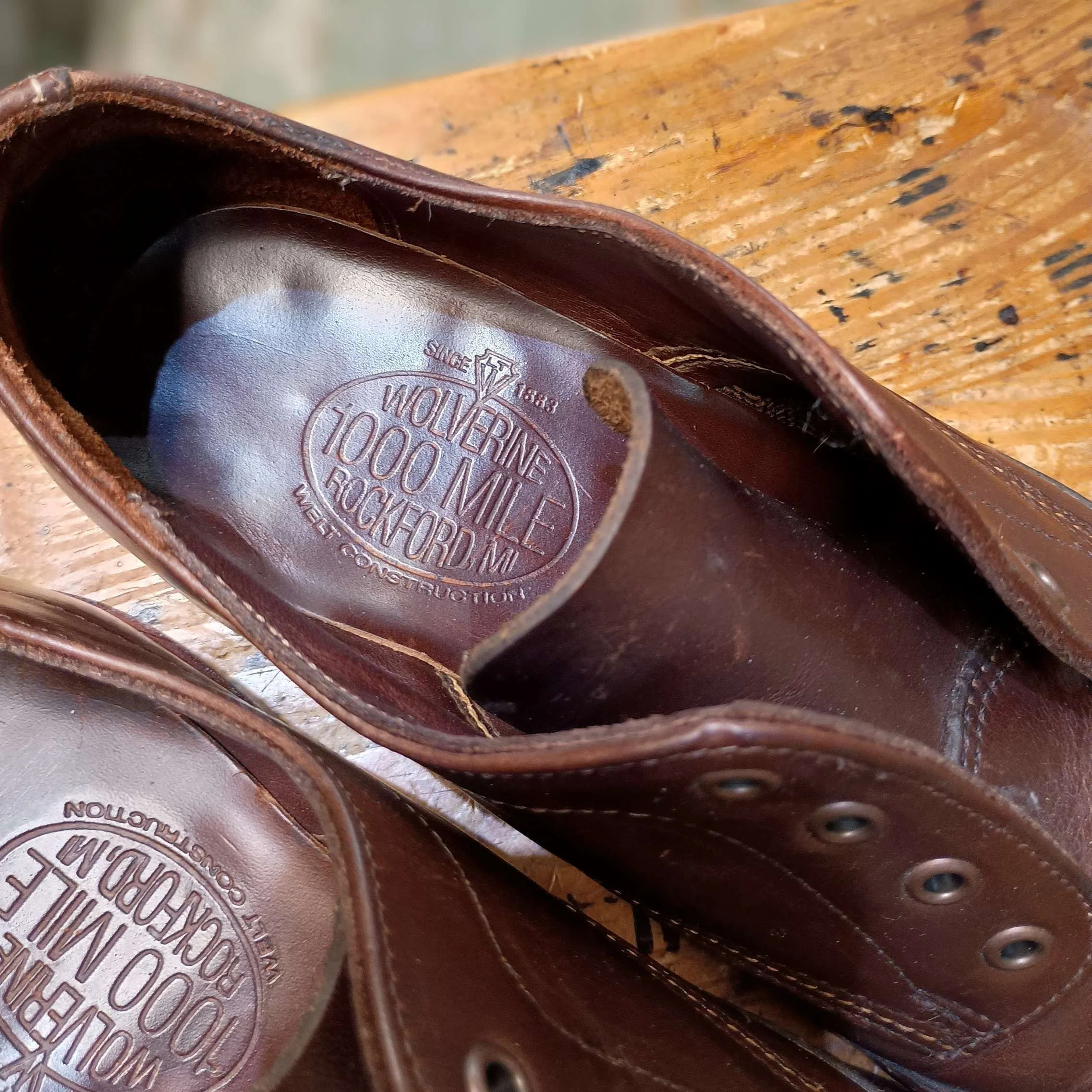Wolverine 1000 Mile US7 ソール新品 ハーフラバー ハーフラバー補強/ハーフソール】Wolverine/ウルヴァリン1000マイル
