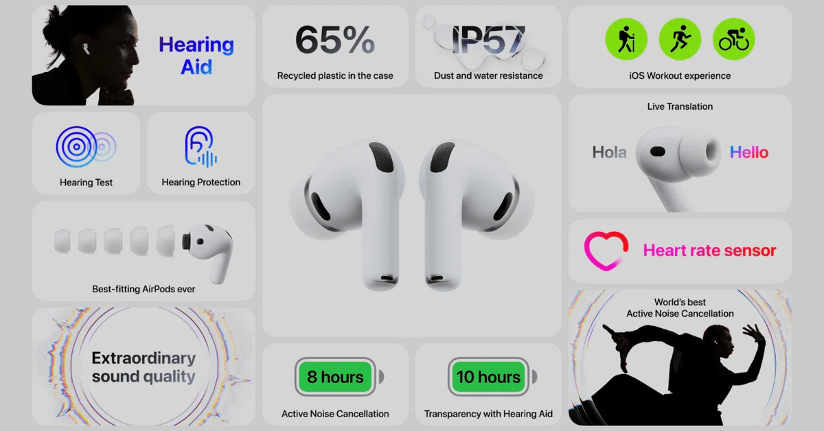 【新品未使用】　Apple AirPods Pro3 イヤホン　ワイヤレス AirPods Pro 3 - Apple（日本）