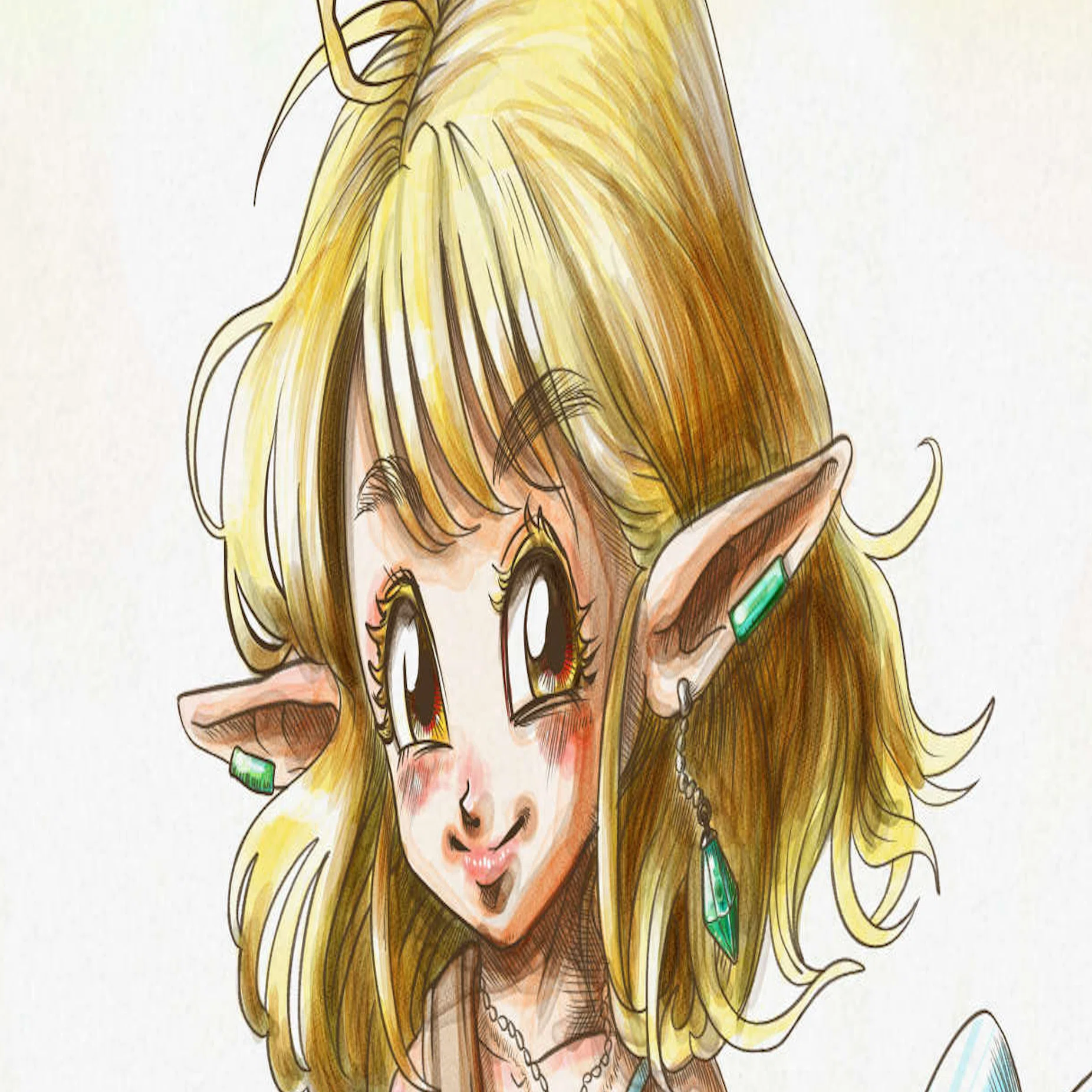 うちのこをドラクエ風に描いてみた｜鹿角時計