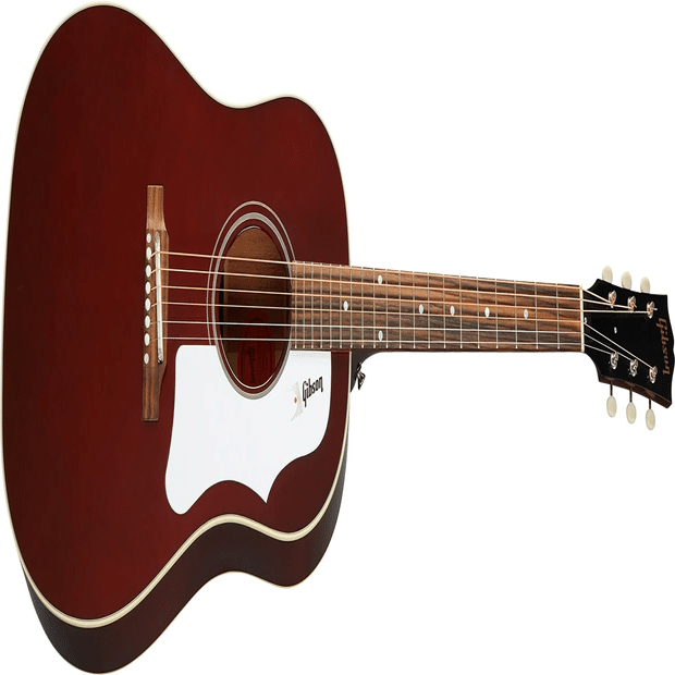 ワインレッドカラーにホワイトラージガードが印象的！ギブソン「60s J