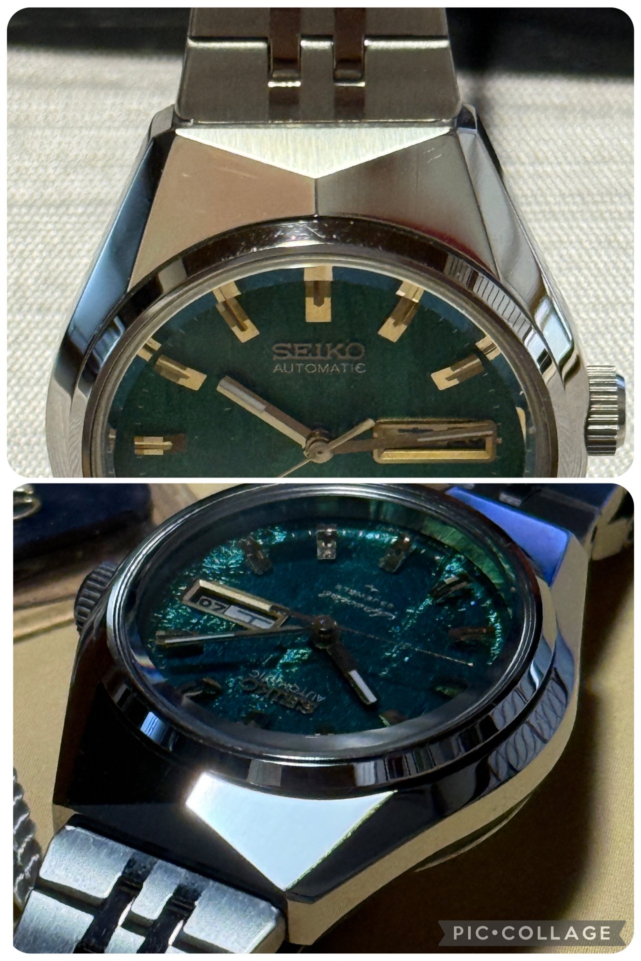 70年代　セイコー　ジョイフル　自動巻　新品　稼働品　やや進みます￼ セイコージョイフル・婦人用自動巻き・角型・【1972年・昭和46年