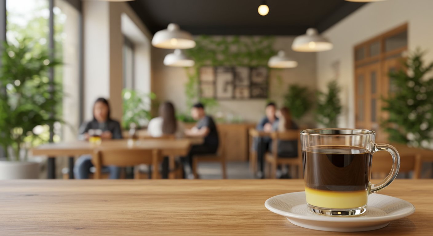 ハイランドコーヒーの店内とベトナムコーヒー