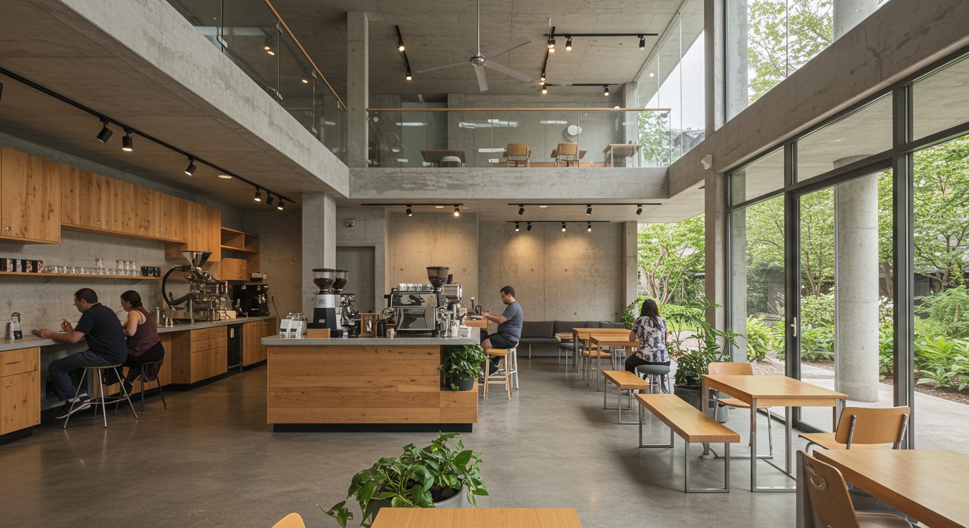 43 FACTORY COFFEE ROASTERの店内