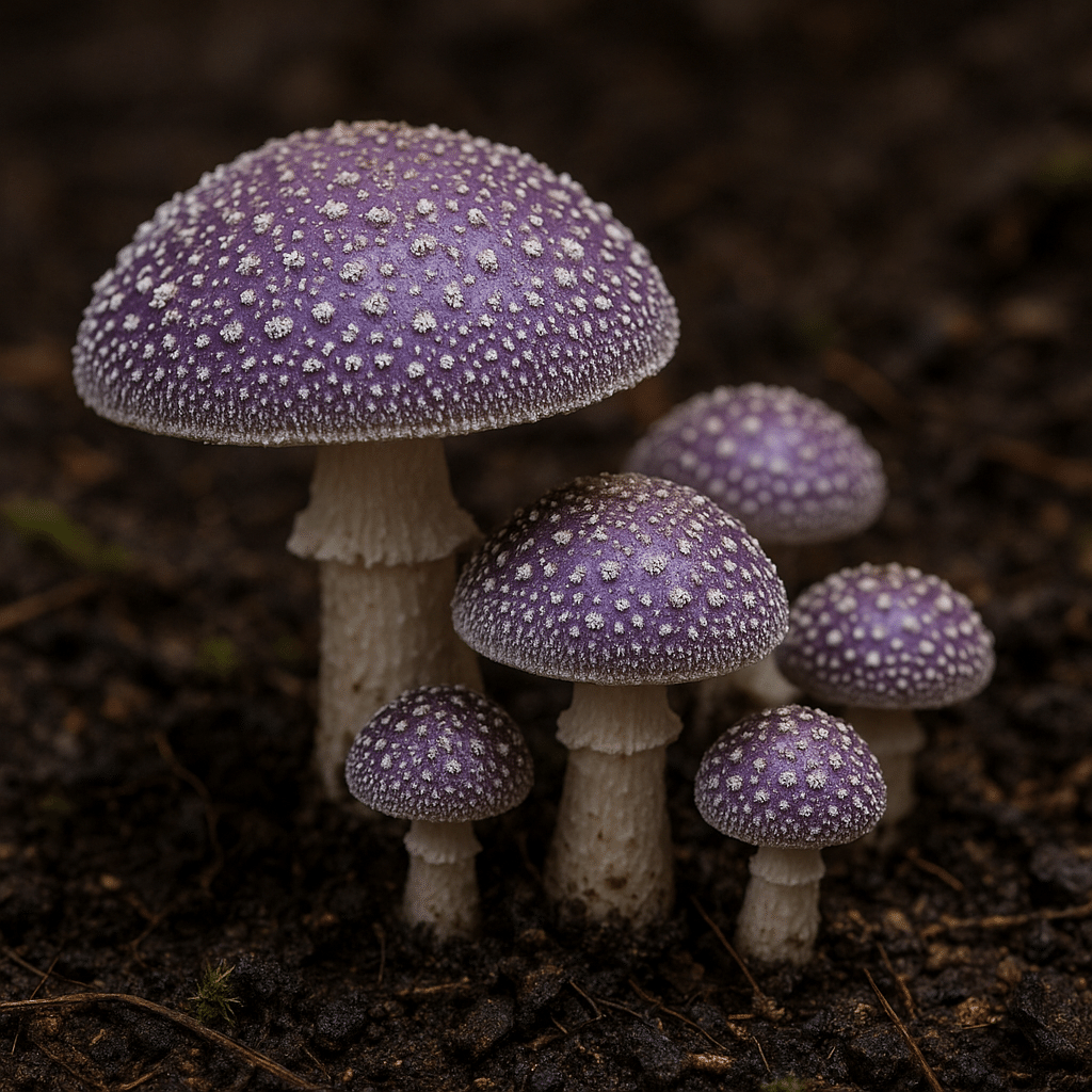 Nommi きのこ　400% v2 紫　水色 □Laccaria amethystina (ウラムラサキ)