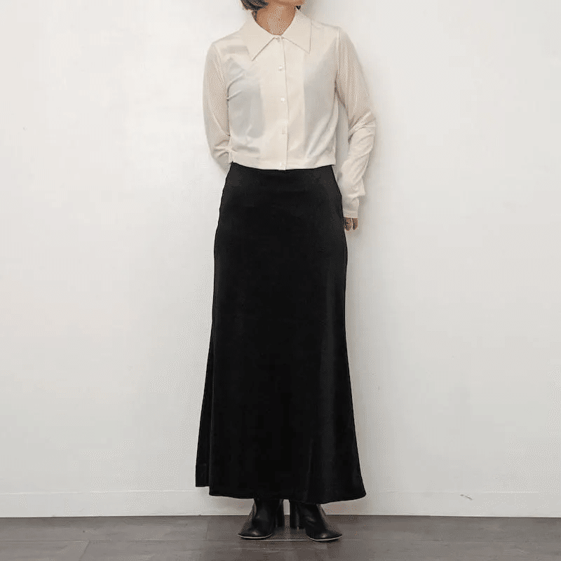 今シーズン新作　Pheeny ベロアスカート PHEENY】Sheer velour mermaid skirt再入荷｜THIRTY' THIRTY'