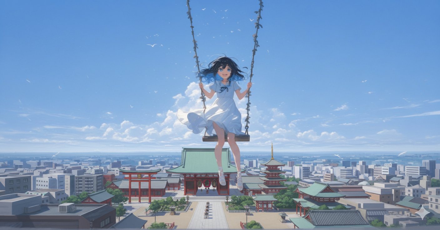 アート作品「バタフライ」 浅草寺で撮った写真をアプリで編集して作成しました。 世界旅行「浅草寺」 by NanoBanana｜hao / AIデザイナー