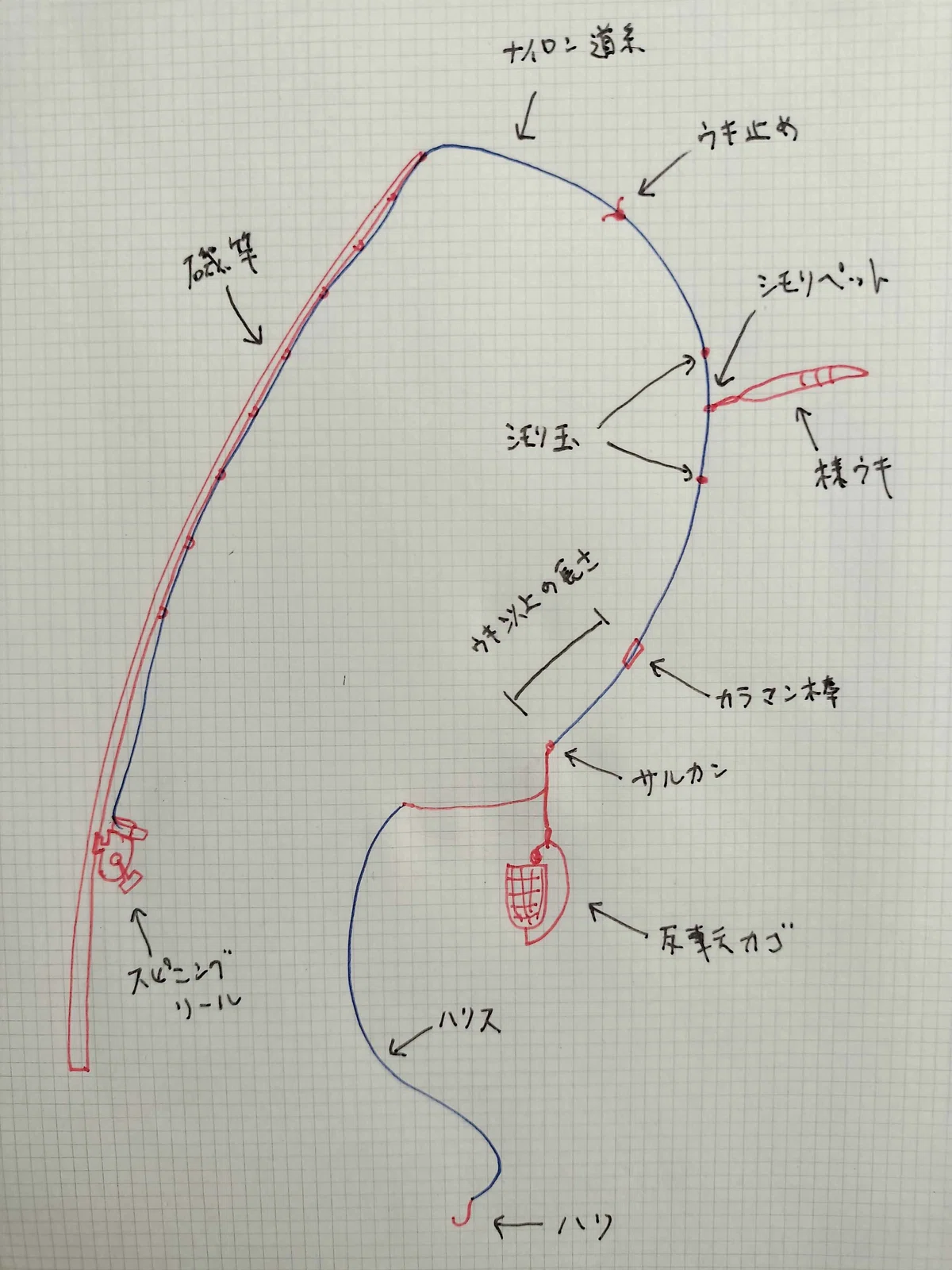 反転カゴ仕掛け図