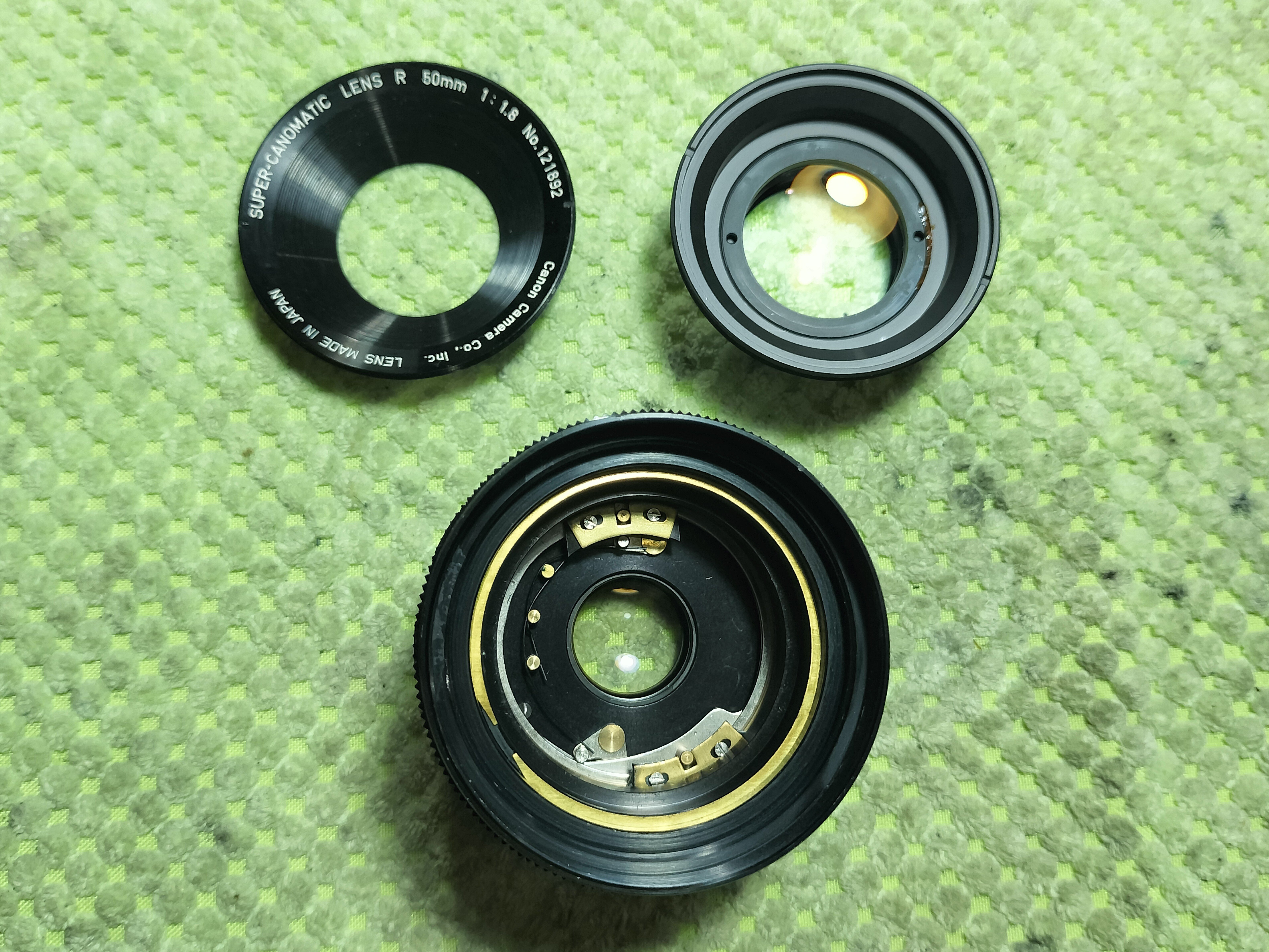 Canon Super Canomatic Lens R 50mm F/1.8の分解｜フィルム