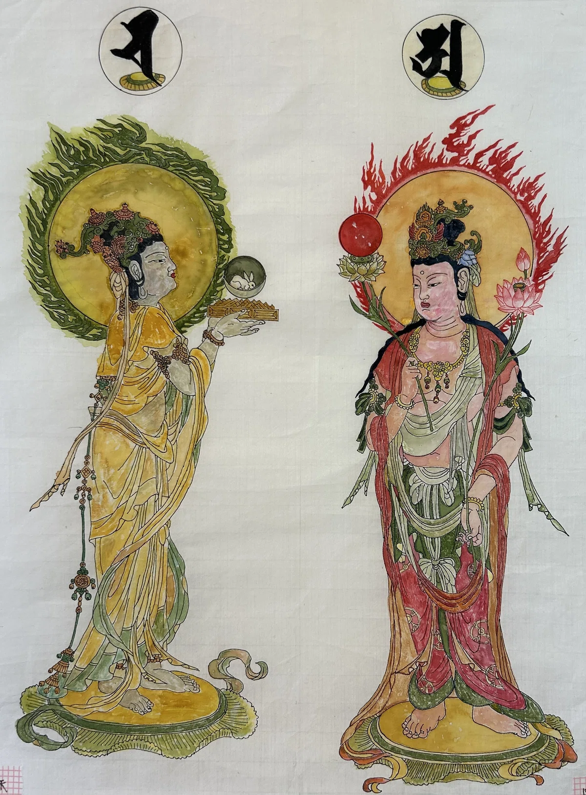 八方位の八天と、天と地そして日と月の四天の「十二天部像仏画」にチャレンジ|達磨の眼【本伝統文化を世界へ】