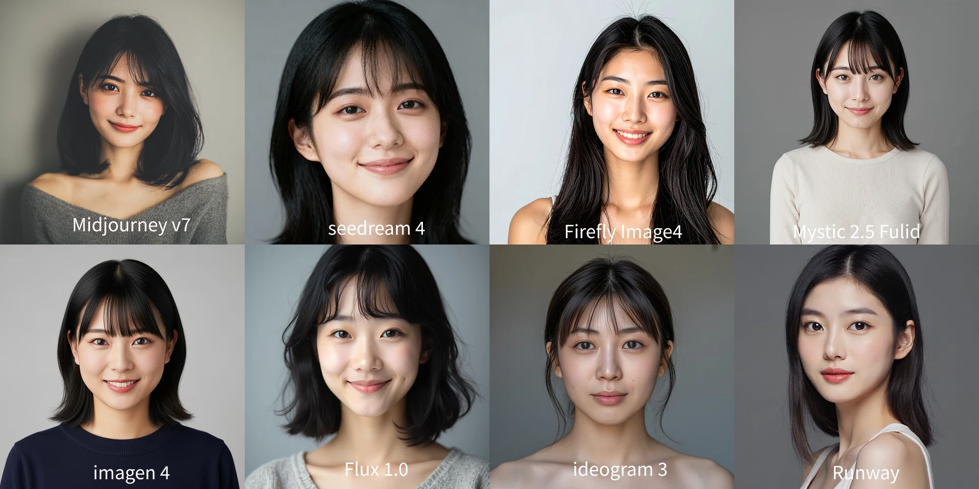 生写真 まとめ 4種 3種 使い分け必須！！8つの画像生成AIで比べてみた結果｜akari💡AI Explore
