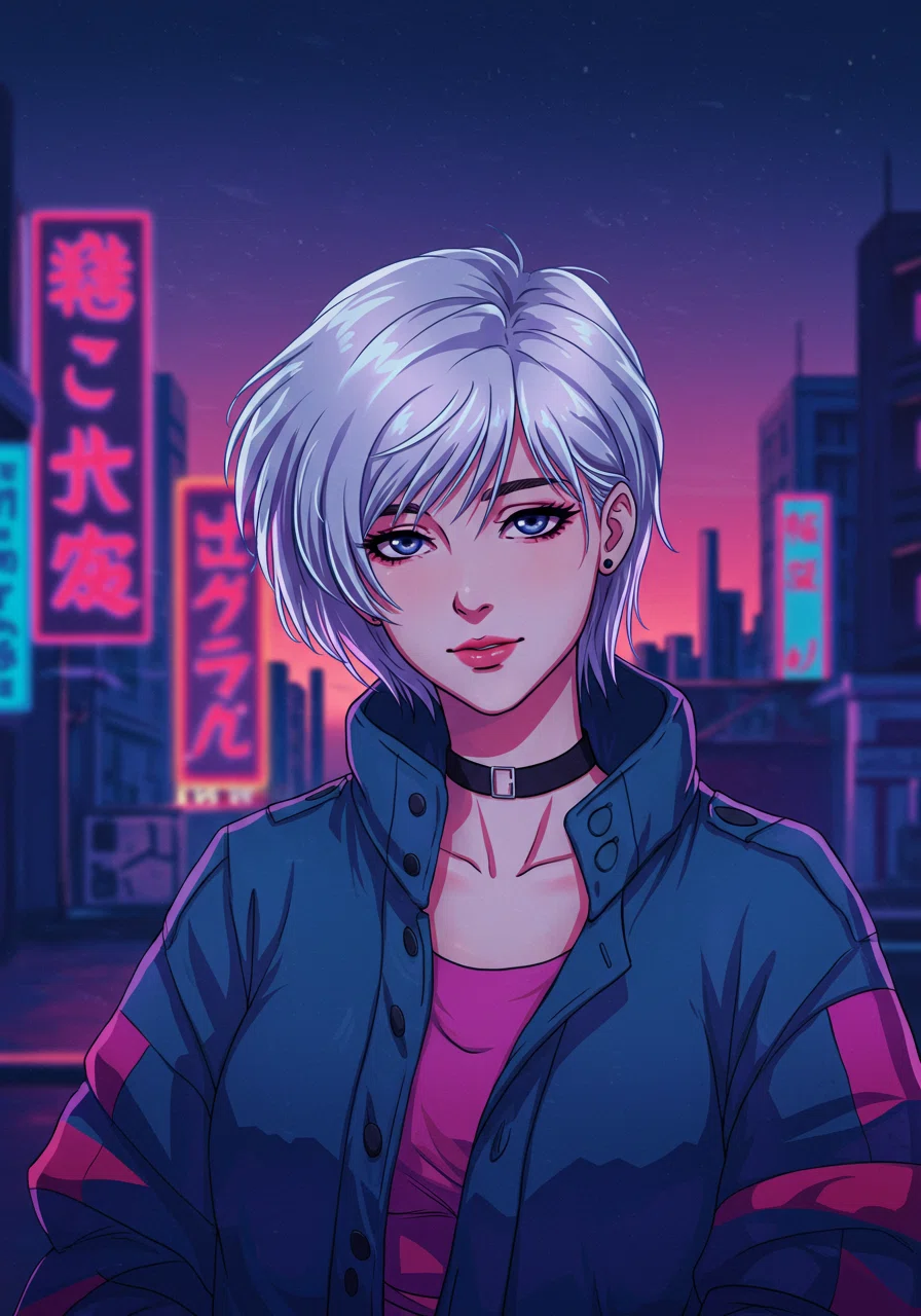AIイラスト毎日投稿 #010】アニ子 in 1980年代レトロアニメ 【AI