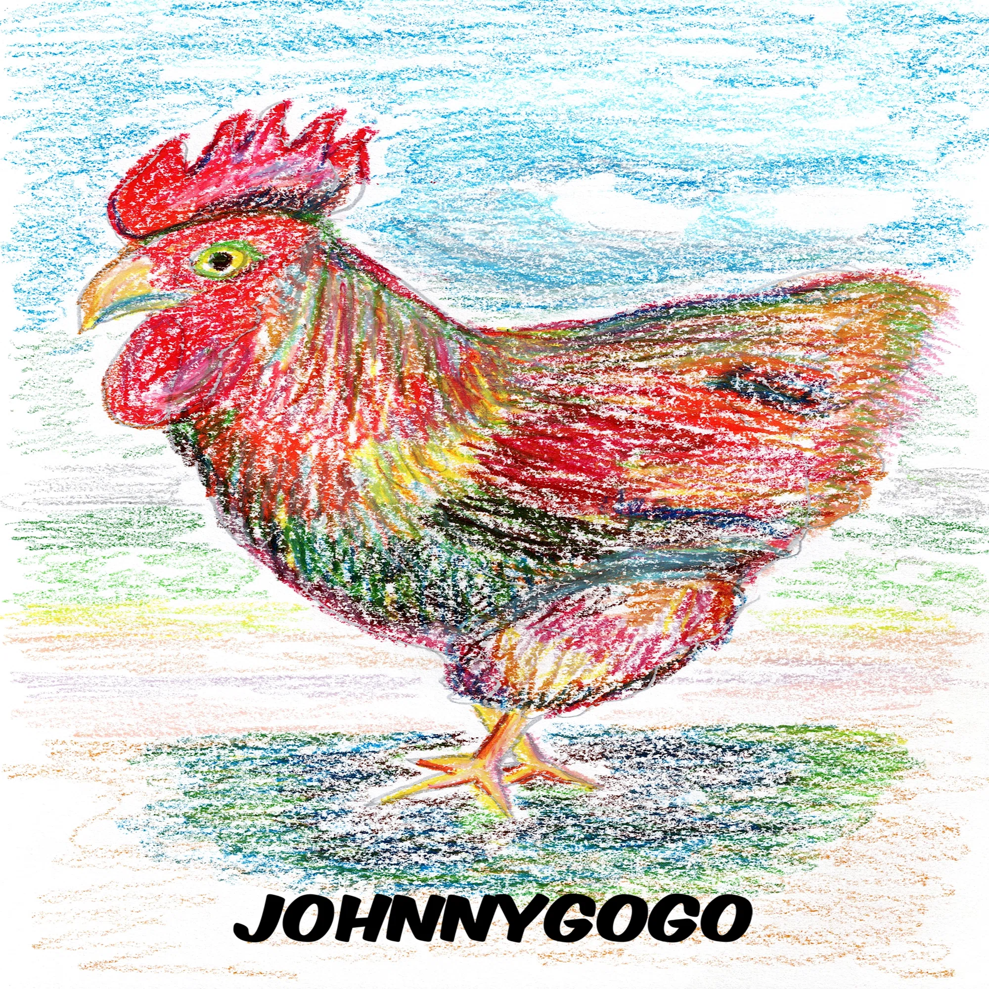 開運クレヨン画 今日は手早くクレヨン画だぜ〜｜ジョニーGoGo