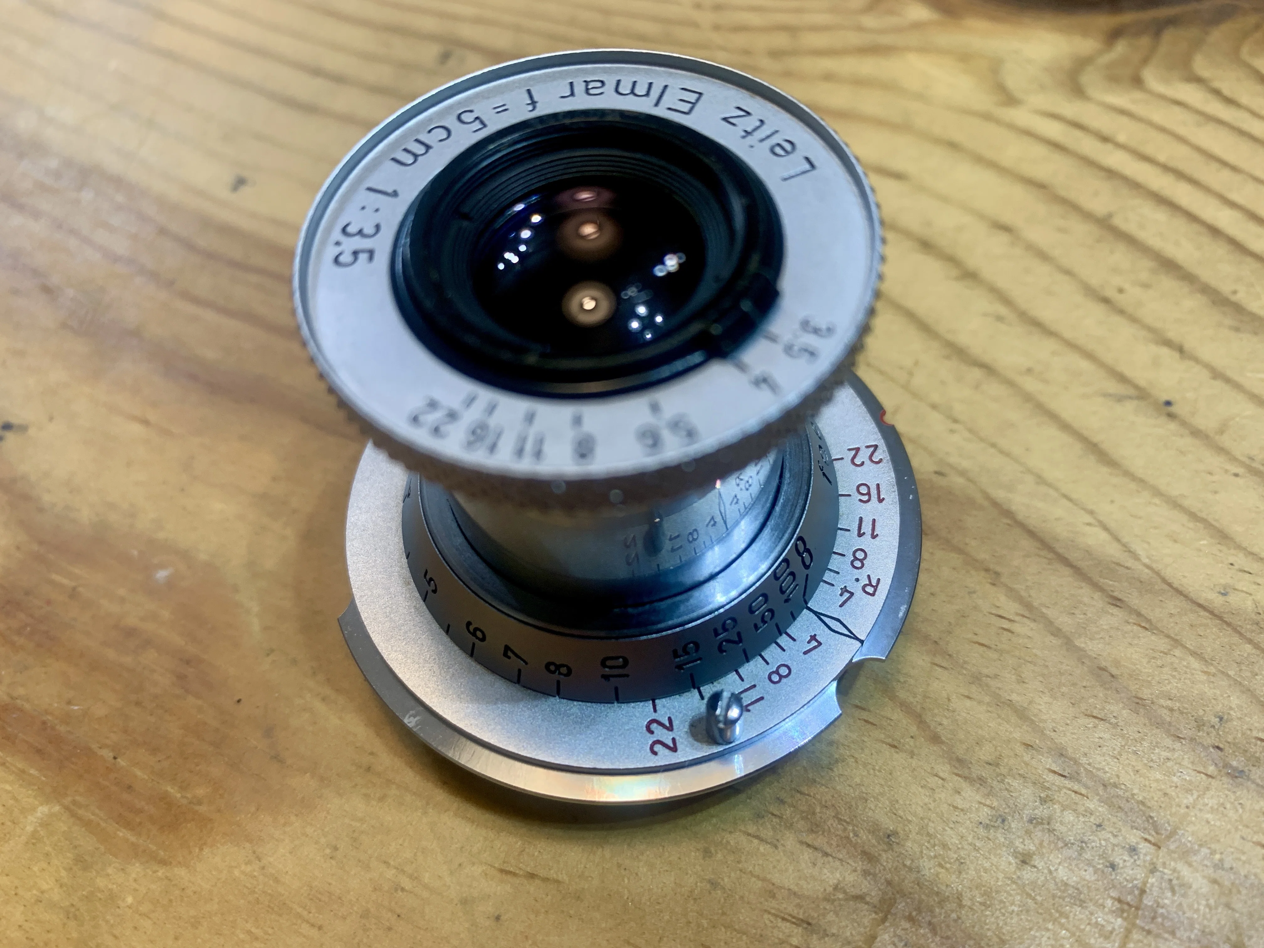 【超希少】Leitz ダイヤモンド赤エルマー Elmar 5cm f3 ライカ50mm F3.5 赤エルマー ダイヤモンドマーク（Leica 50mm F3.5 Red