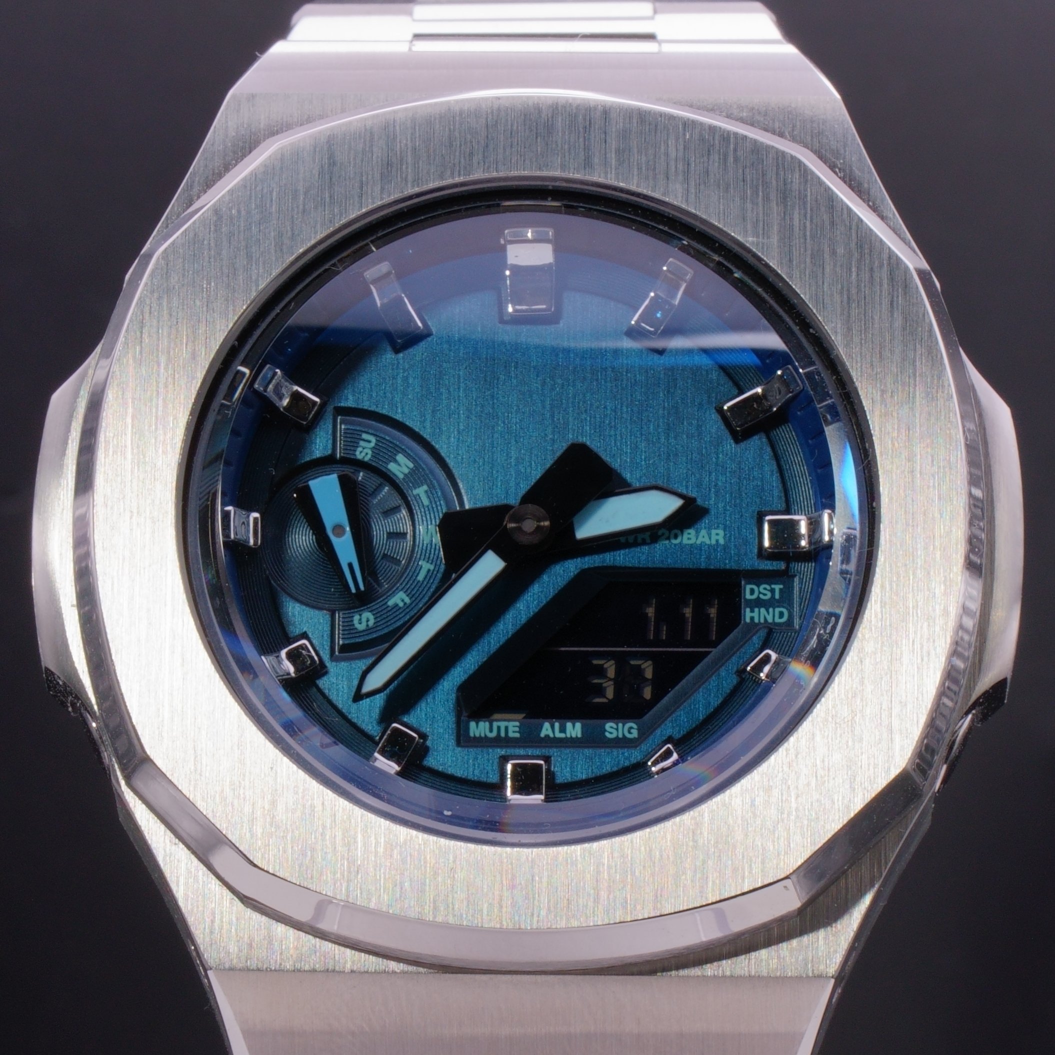 G-Shock GA-2100”カシオーク”をノーチラス風に！サファイアブルー