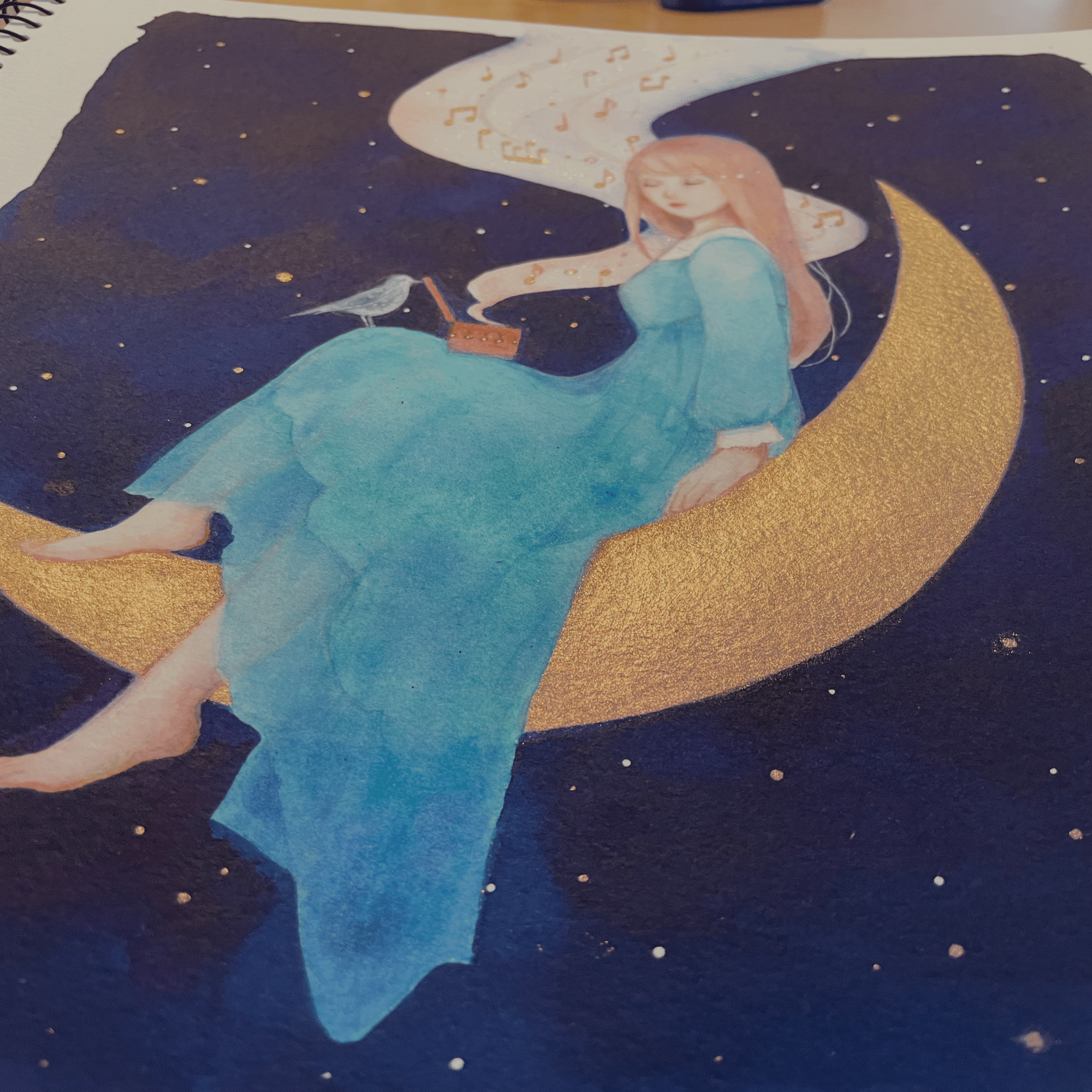 なぜ星を描くのか？キラキラする絵具が絵に星を連れてきた話｜枯葉庭園