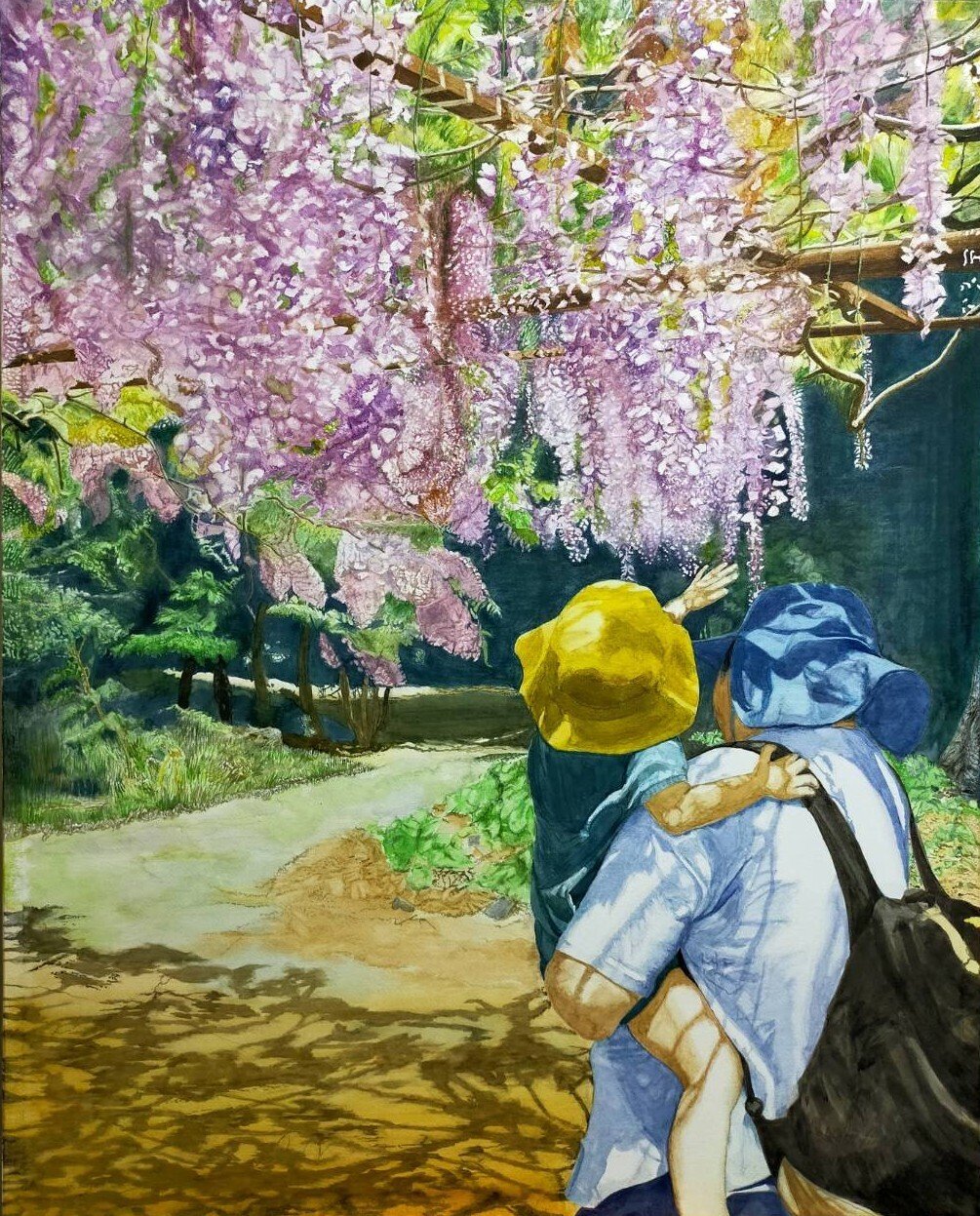 潘麗星さん作の水彩画 保証書付】 潘麗星さん作の水彩画 絵画 - 絵画