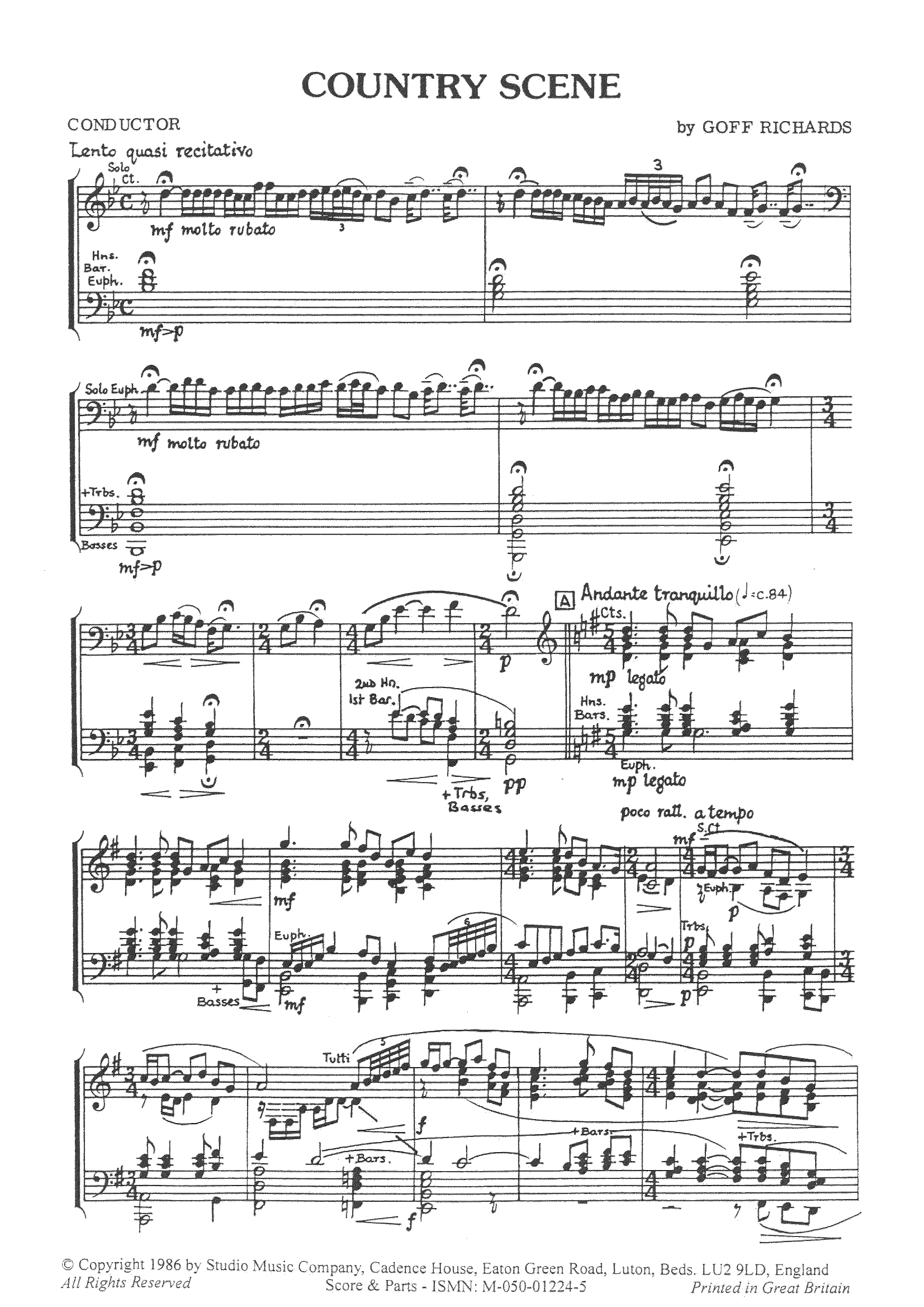 英国式ブラスバンドの楽譜について(改訂)｜HEIDERU MUSIC