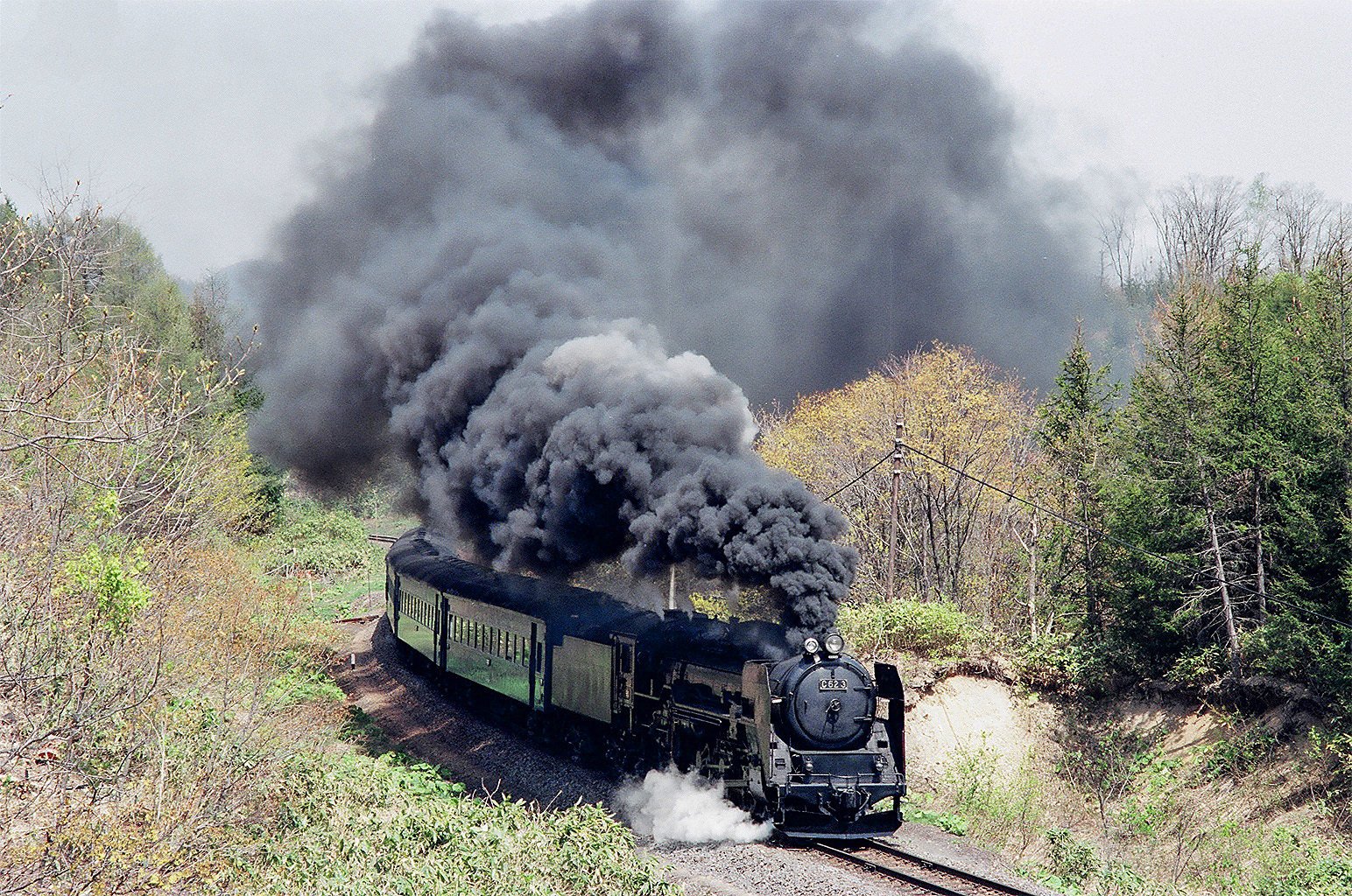 v083, 函館本線：C62ニセコ （1989年5月ｰ後編）｜ひろやん