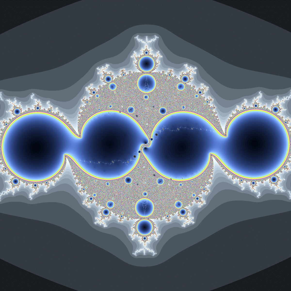 今週のフラクタル99 (c(1/3(z+0.02i/z)^3-z-0.02i/z))｜108Hassium