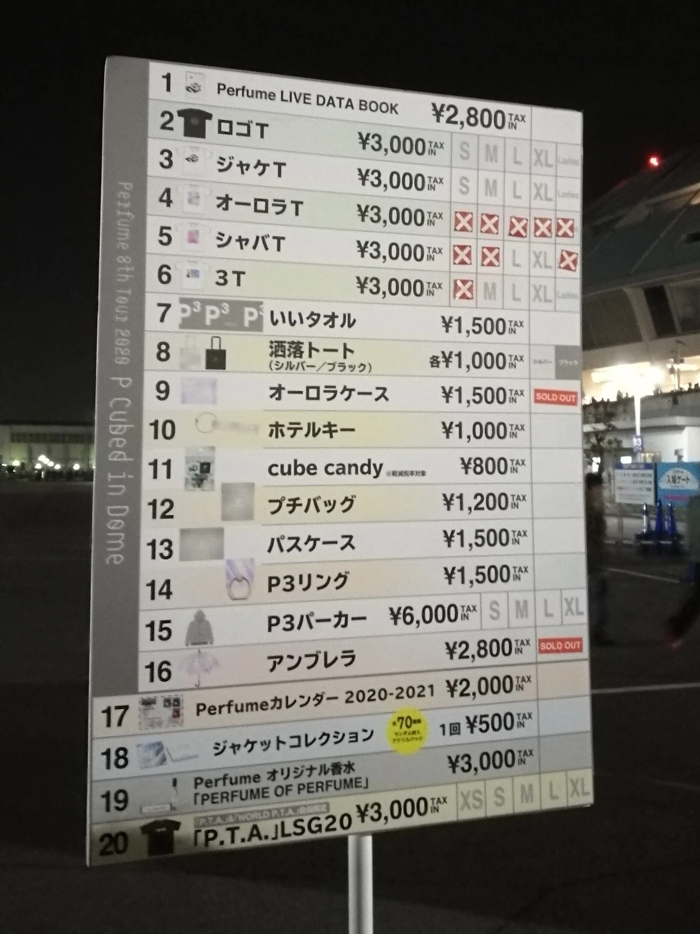Perfume 2/15 名古屋ドームチケット２枚 ライブ回顧】 Perfume 8th Tour2020「P Cubed in Dome」名古屋ドーム