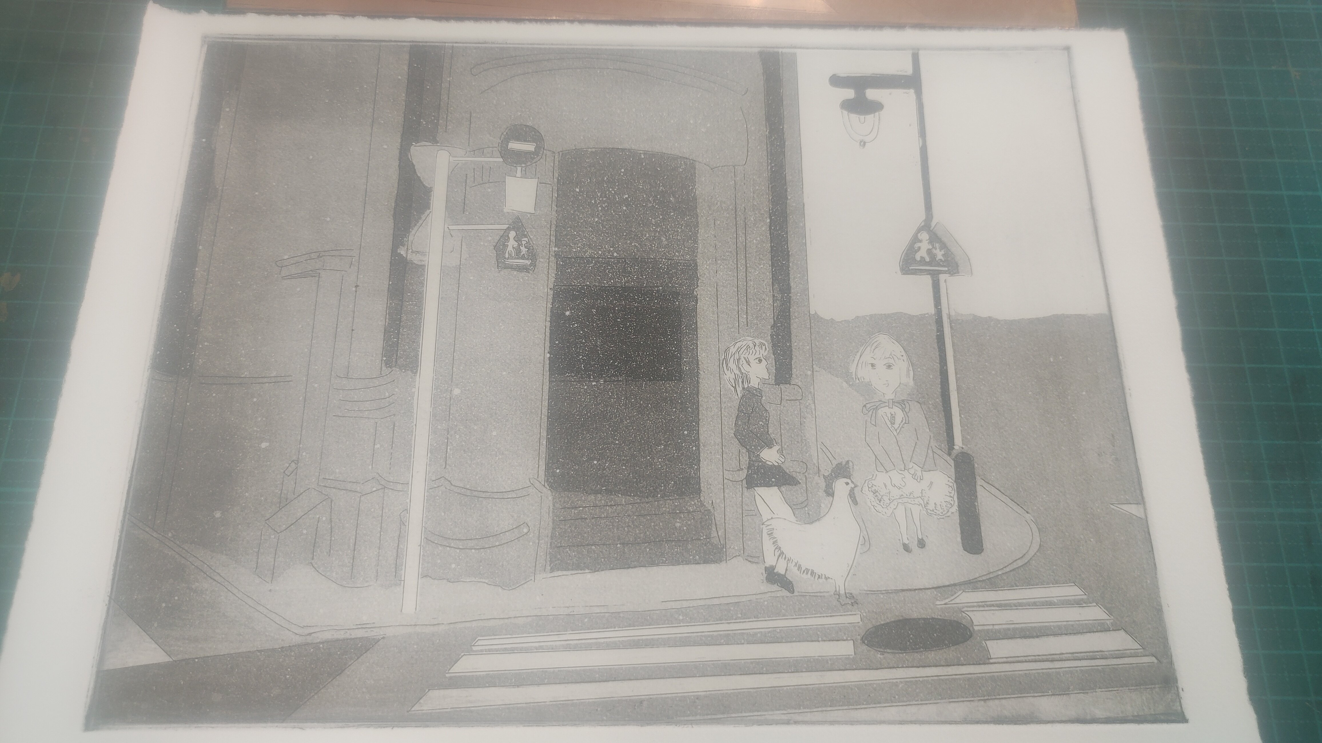 銅版画)「CROSSROADS」ができるまで part7｜佐藤プリン