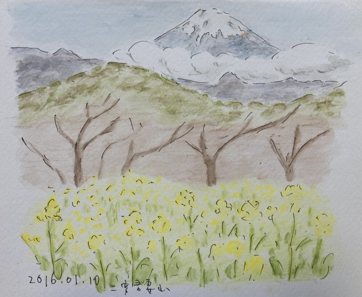 富士山スケッチ㉗】大磯城山公園・十国峠・二宮吾妻山・江の島｜Mt. Fuji