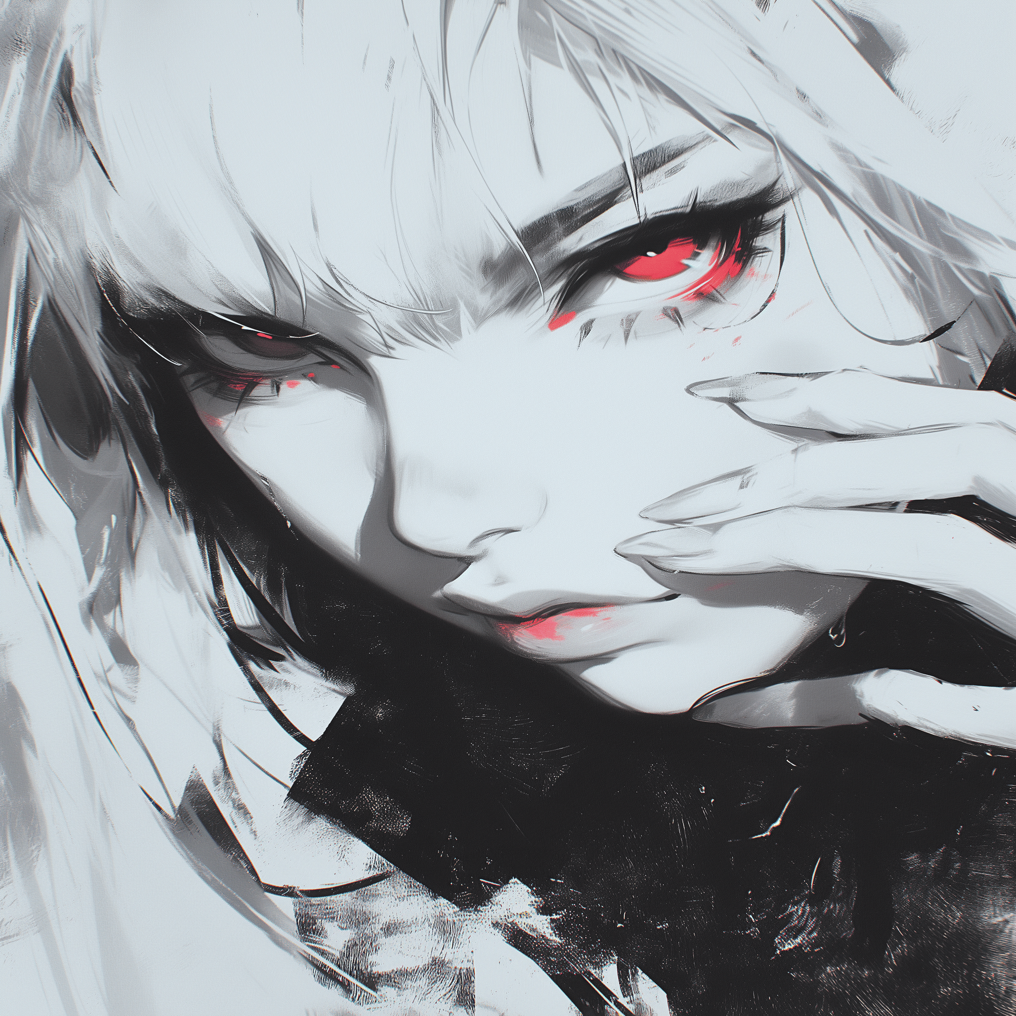 紅を纏い、夜を裂く【画像生成AI＋4コマ漫画】｜Alpaka